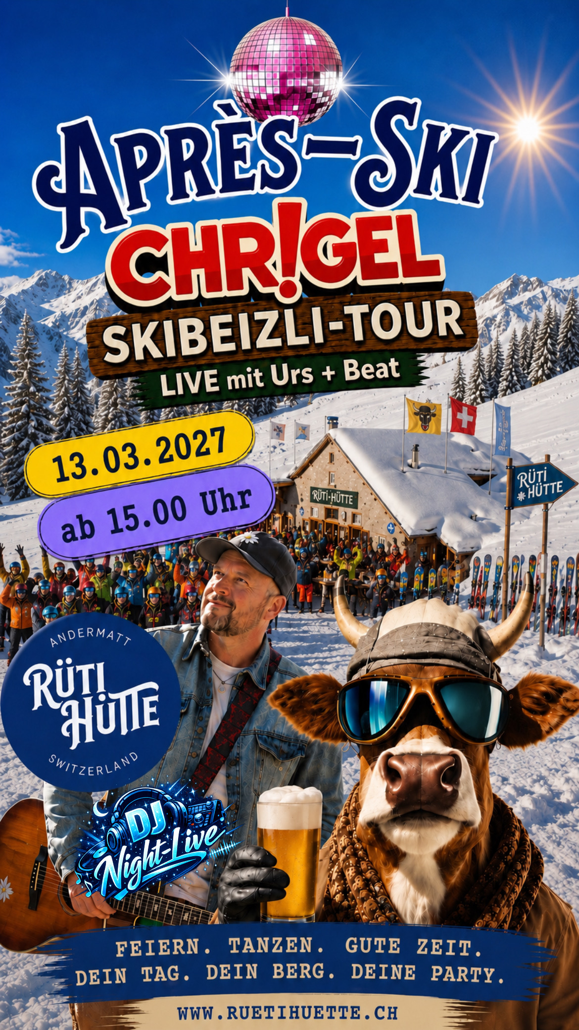 13. März, 2027 – Rüti Hütte Andermatt